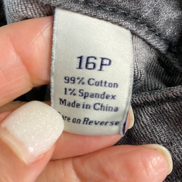 Simply Vera Wang Womens Grey Cotton Jeans with Zipper Pockets Size 16P Steampunk - Picture 3 of 10